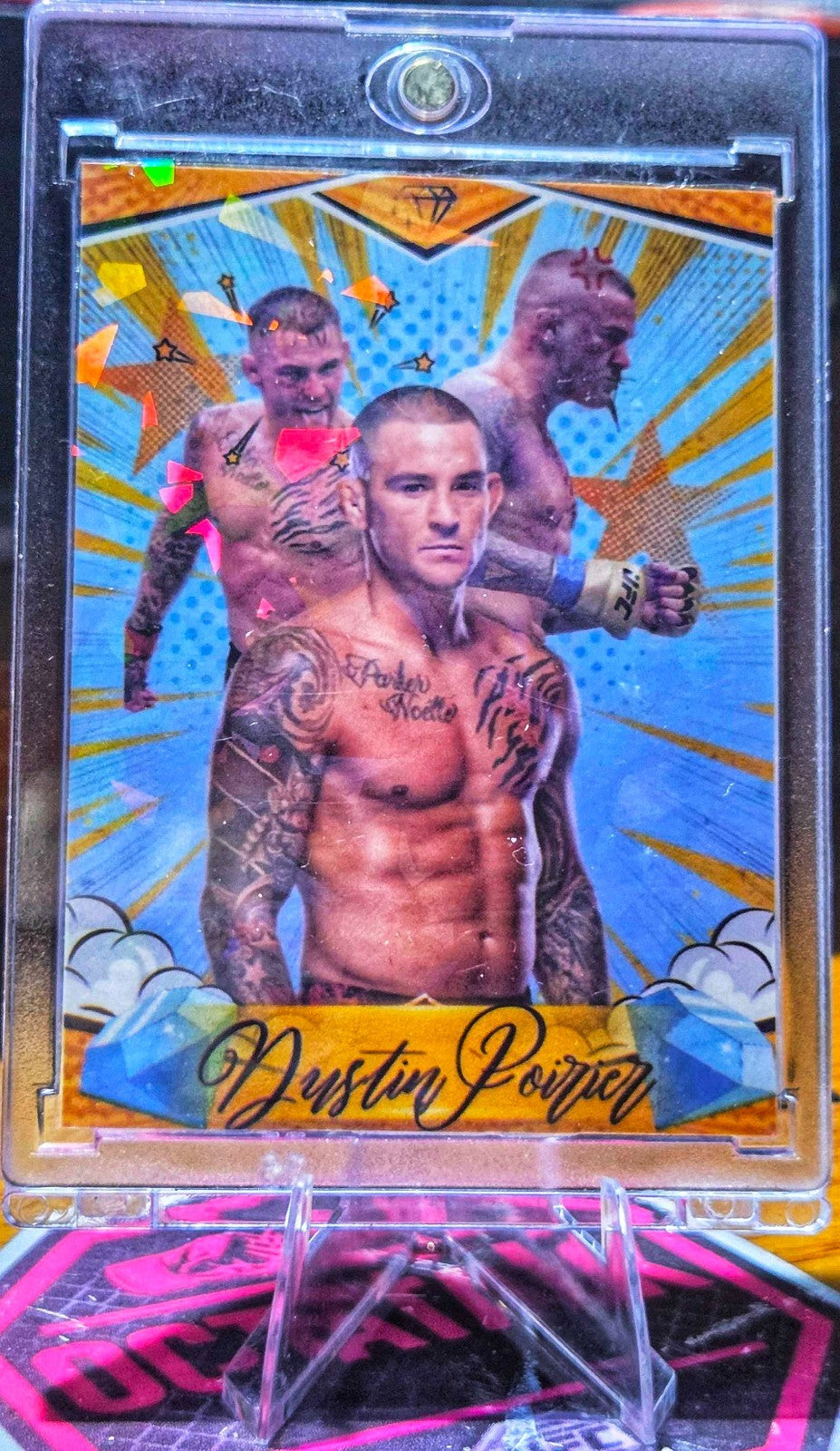 Dustin Poirier Custom UFC MMA Refractor Rookie Holo Prizm Rookie Card rc