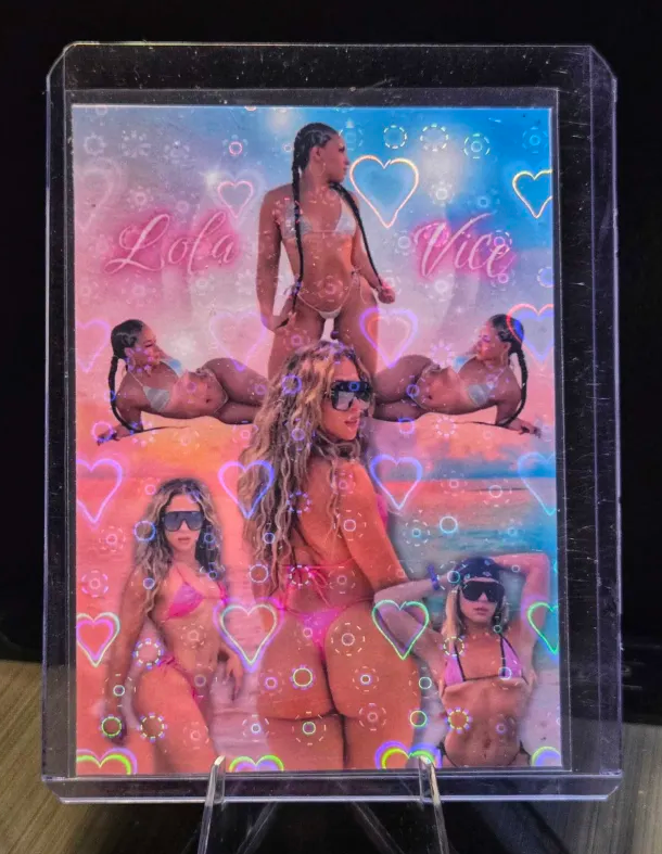 Lola Vice  Custom WWE UFC MMA Refractor Rookie Holo Prizm Rookie Card RC