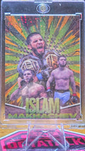 Islam Makhachev Custom UFC MMA Refractor Rookie Holo Prizm Rookie Card rc