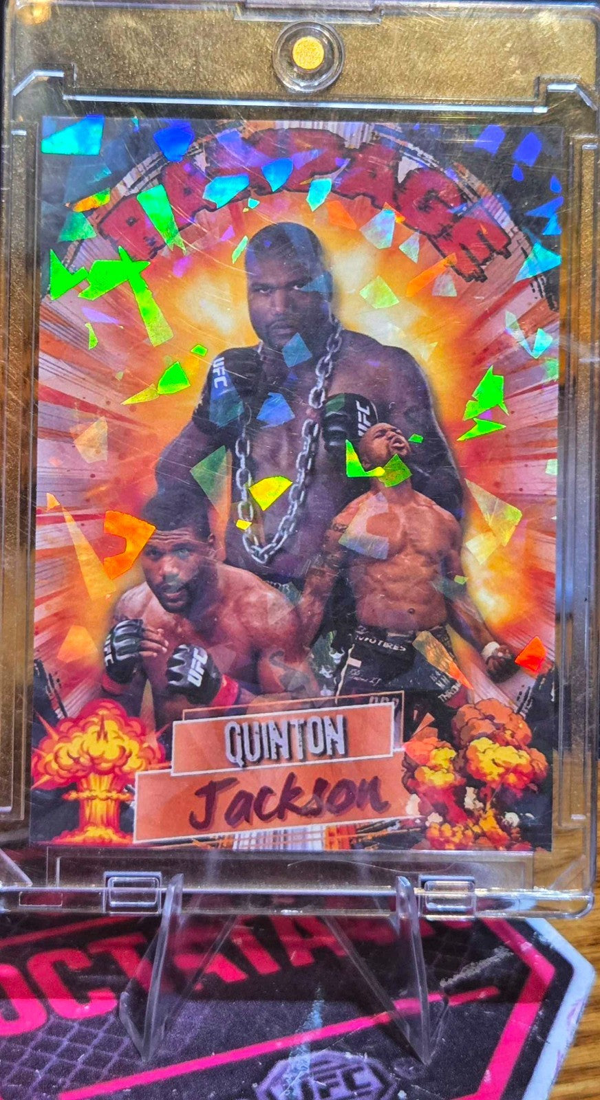 Quinton Rampage Jackson Custom UFC MMA Refractor Rookie Holo Prizm Rookie Card