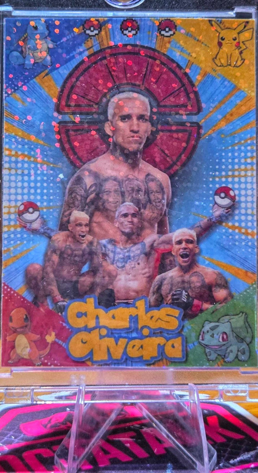 Charles Oliveira Custom UFC MMA Refractor Rookie Holo Prizm Rookie Card rc