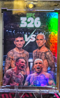 Holloway Oliveira Custom UFC MMA Refractor poster Holo Prizm Rookie Card RC