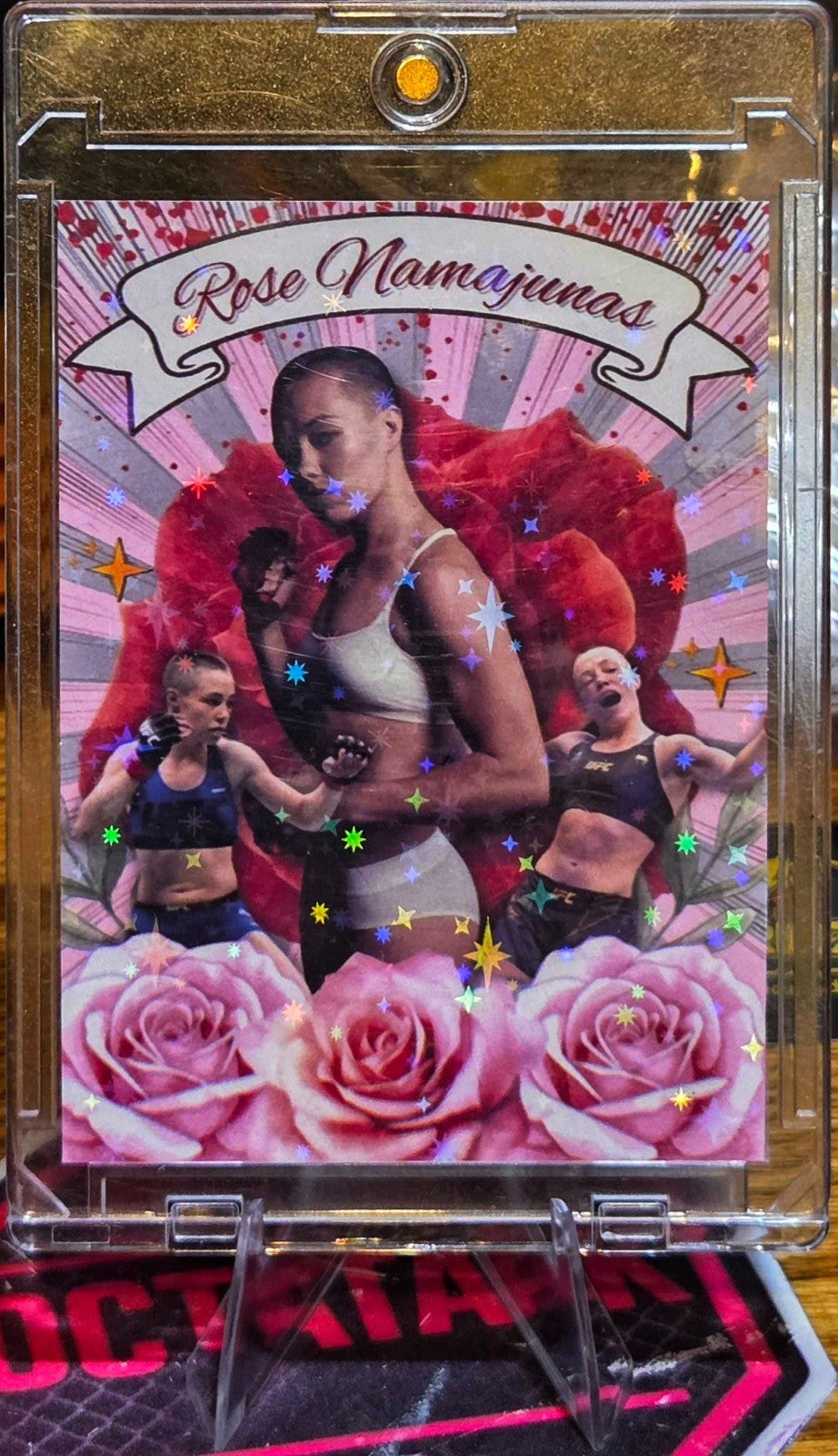 THUG Rose Namajunas Custom UFC MMA Refractor Rookie Holo Prizm Rookie Card RC